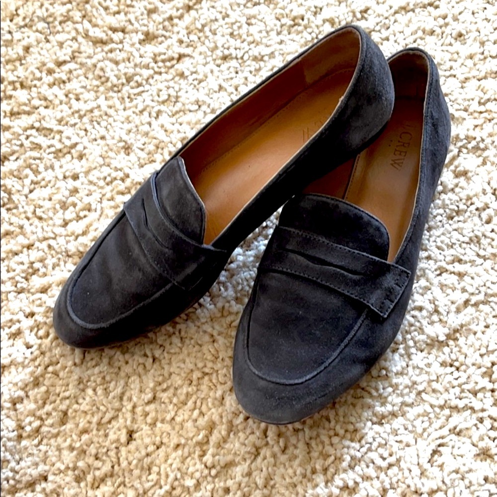 JCrew Suede Penny Loafers